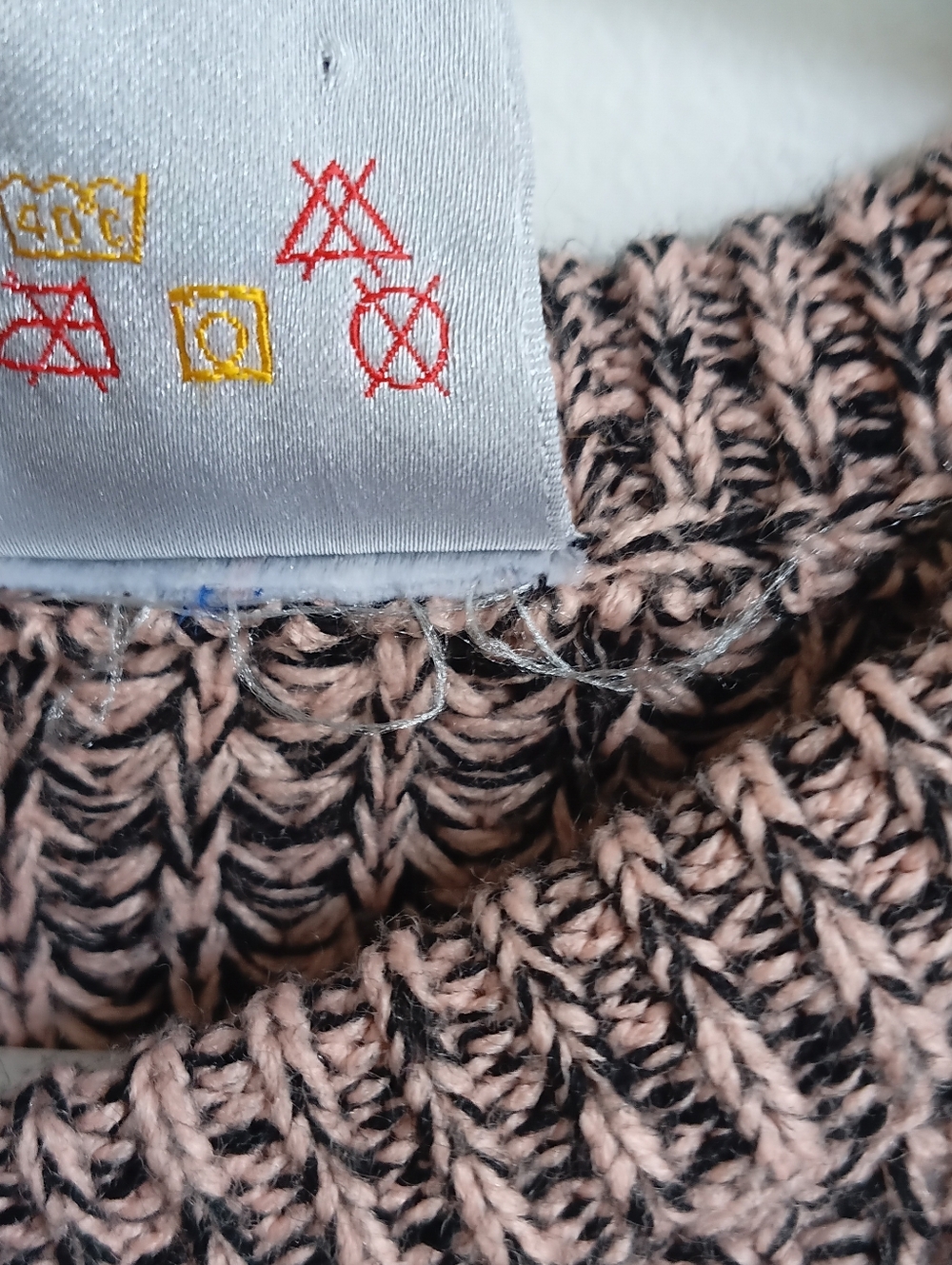 Vintage 80's  Marled Brown/light Pink  Crewneck Knit Sweater Large Grandmacore - Picture 11 of 12